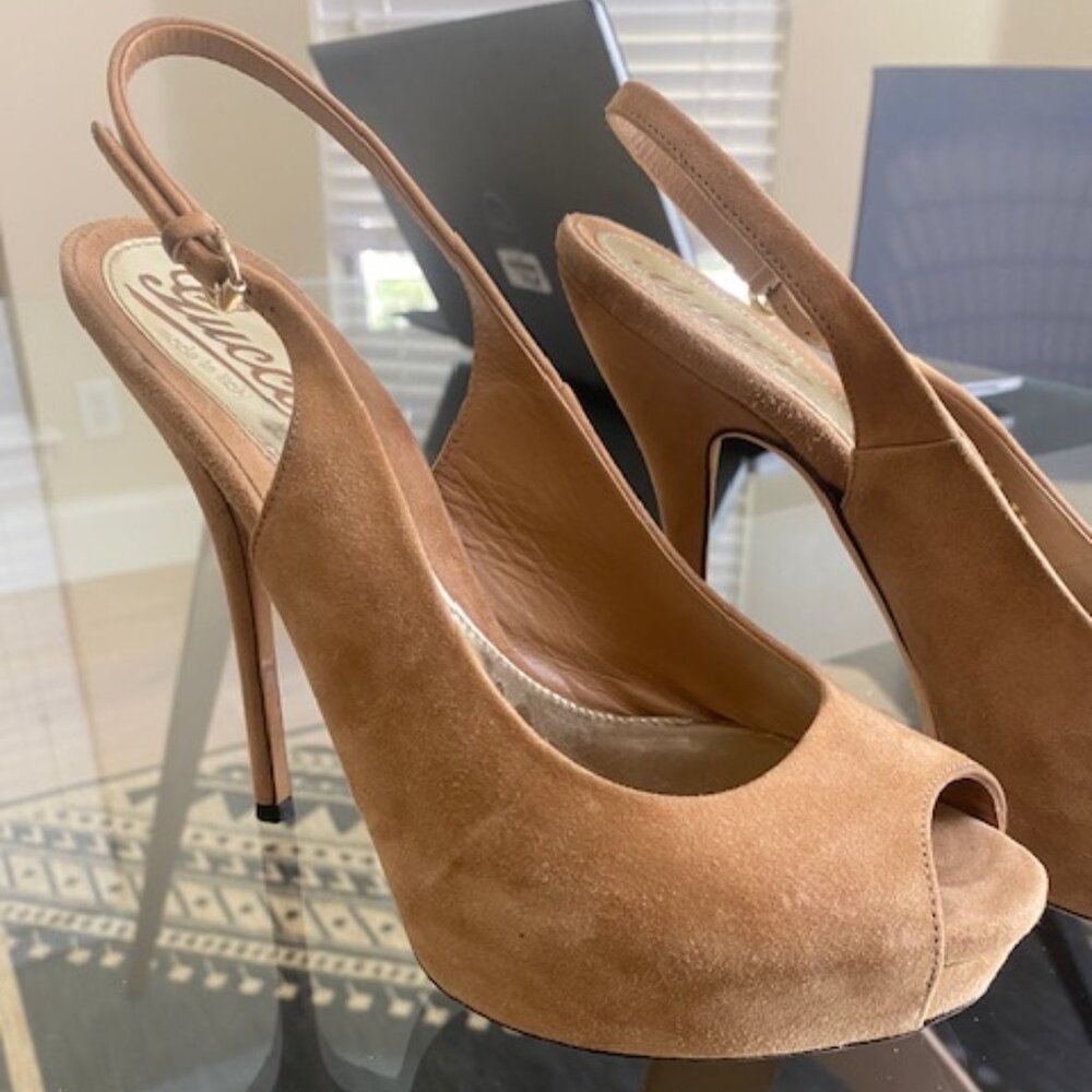 Gucci suede heels
